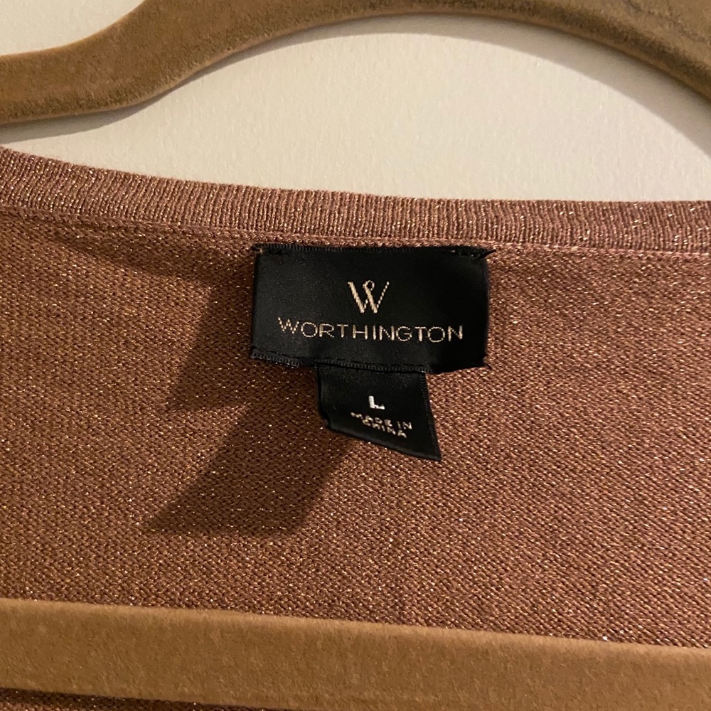 Gold Worthington sweater blouse